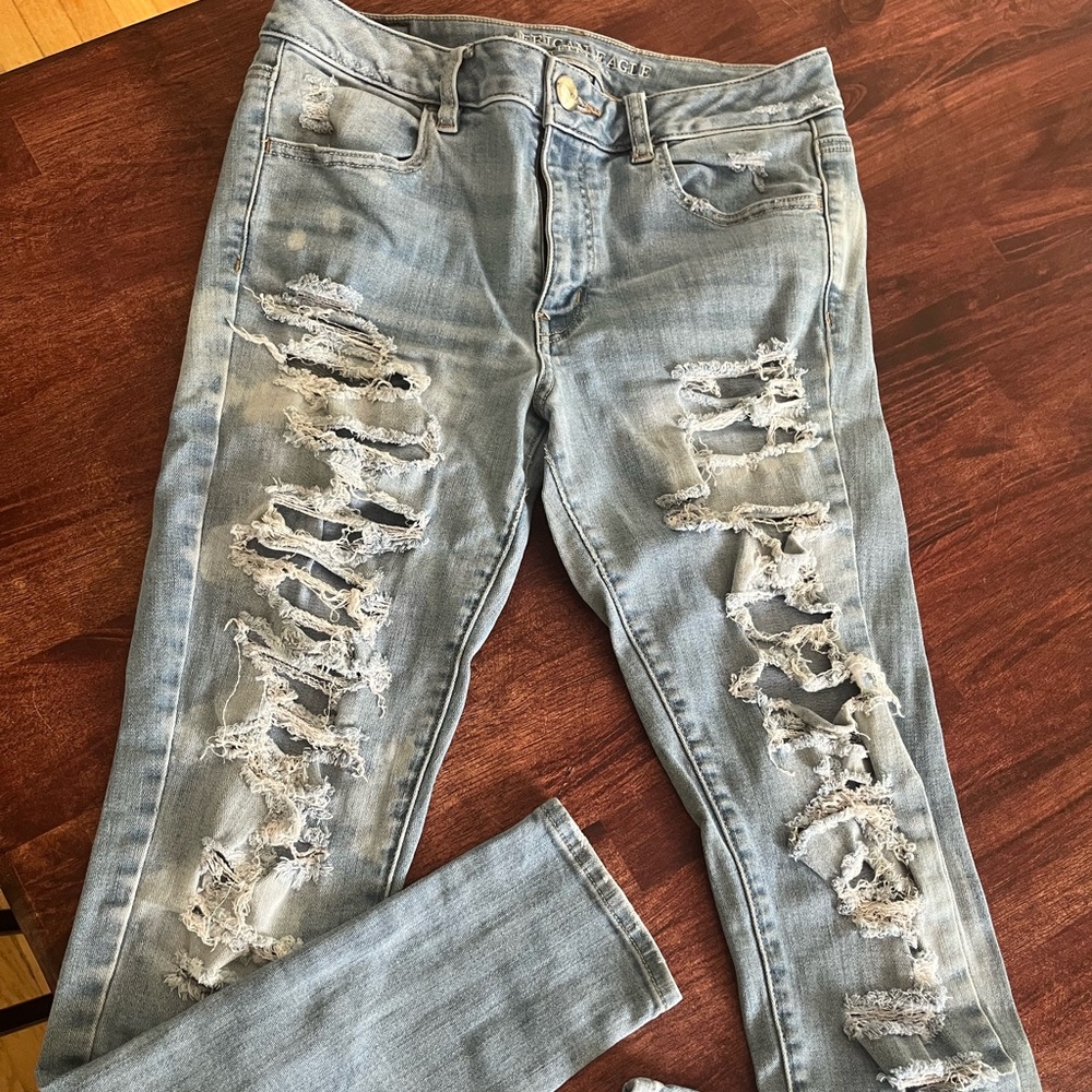 Distressed American Eagle Jeans